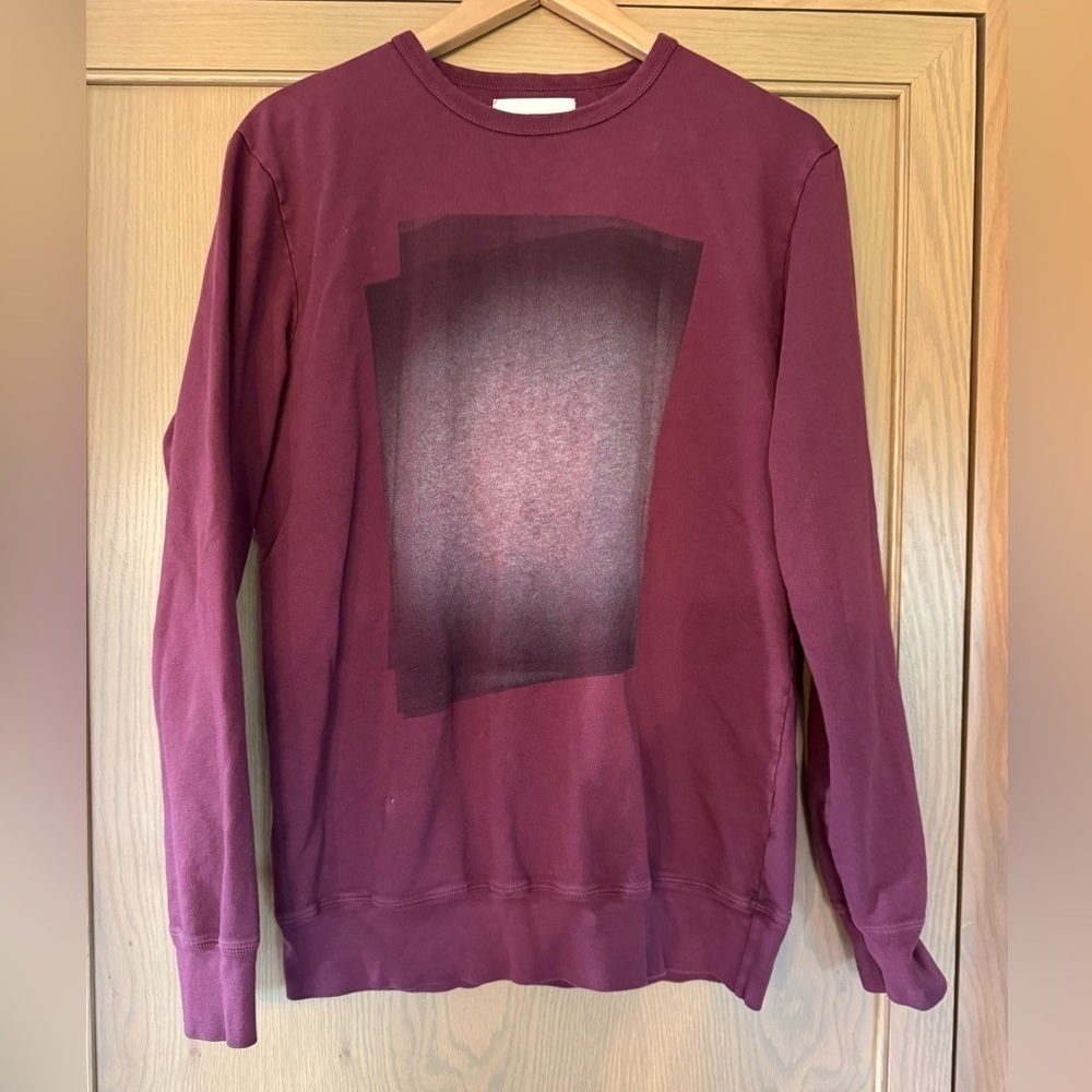 Men's Vestige Lightweight Maroon Graphic Sweatshirt Organic Cotton / medium